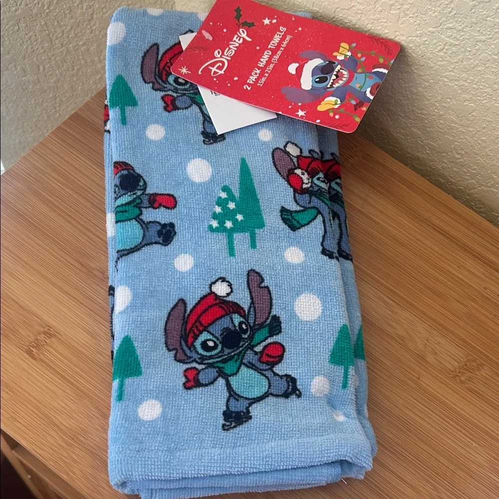 Disney Blue Holiday Towel with Stitch